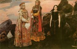 Composizione basata sul dipinto “Tre principesse degli inferi